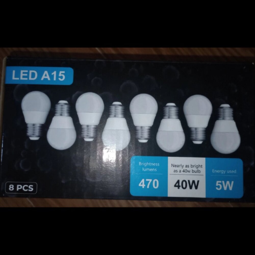 Shinestar LED A15 Bulb 470 Lumen 40W Equivalent 5W Soft White 8‑Pack